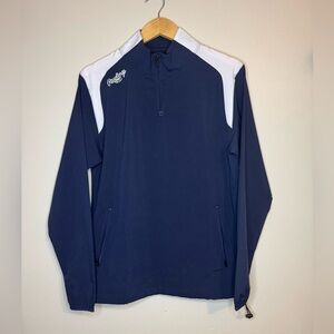 Rawlings Youth Medium Quarter Zip Pullover Jacket Navy Blue White